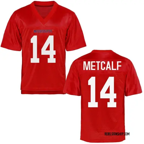 Women's Fanatics Branded DK Metcalf Red Ole Miss Rebels Plus Size College  Legends Name & Number V-Neck T-Shirt